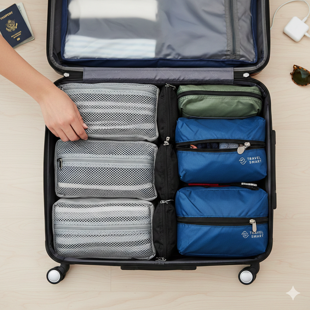 Packing cubes organizing