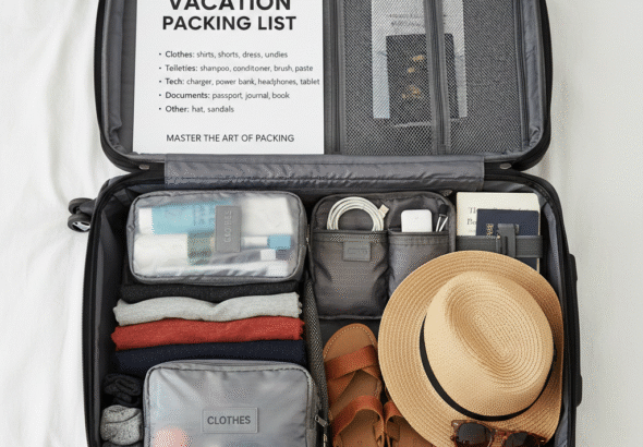 Packing list for vacation